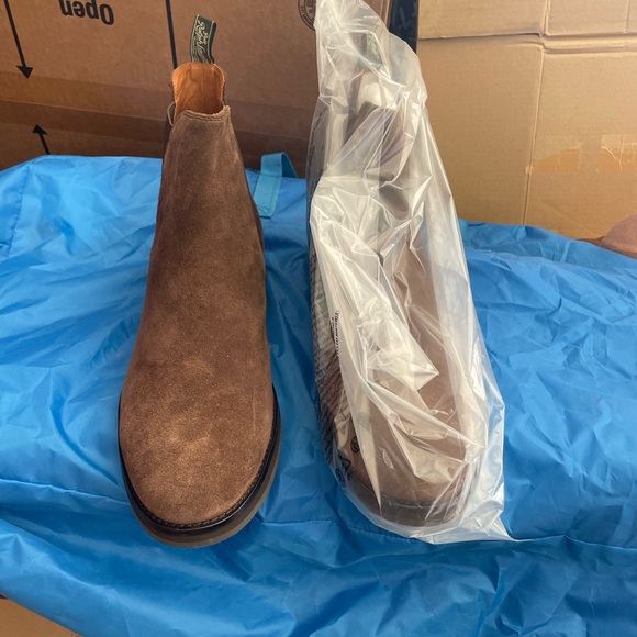 Polo Ralph Lauren Brown Suede Chelsea Boots, Mens Size 15 New - Picture 4 of 6